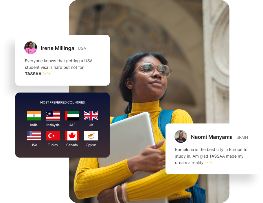 Image of A black university student holding a laptop, wearing yellow long sleeve